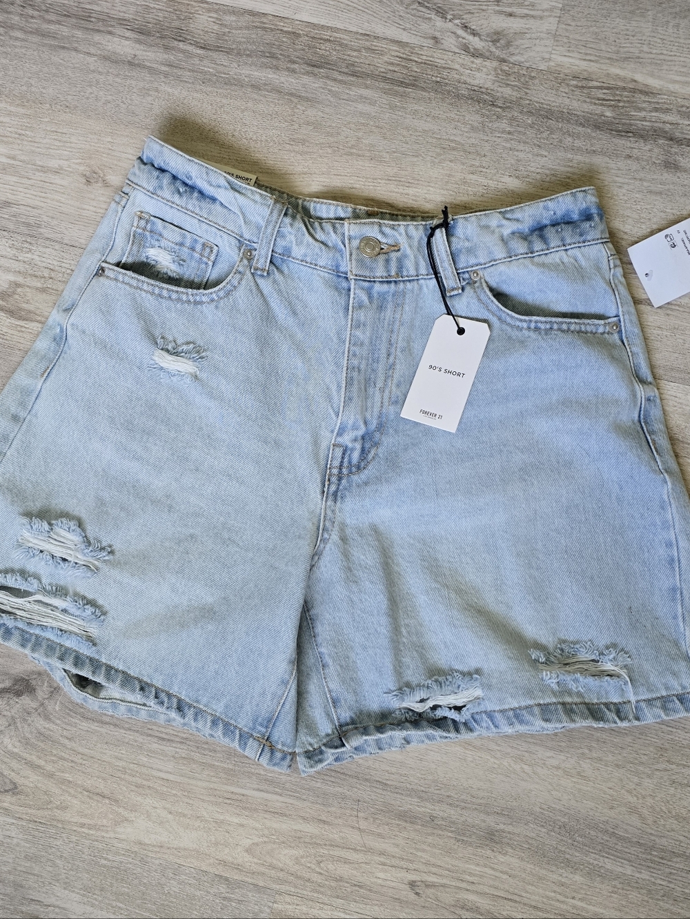 90s Relaxed Jean Short Distressed Denim Shorts